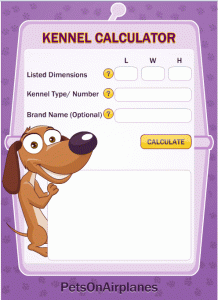 Airline Kennel Inside Measurement Calculator