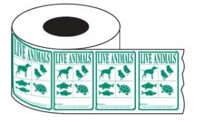 IATA Live Animal Species Shipping Labels – Bulk Roll – DryFur®