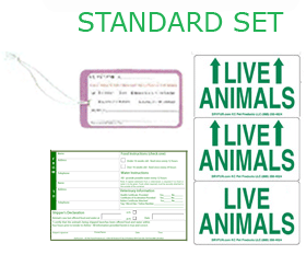 Standard LIVE ANIMAL Labels set of 4 – $ FREE SHIPPING | KCPET