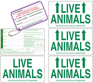 Deluxe LIVE ANIMAL Label set of 5 – $3.49 FREE SHIPPING