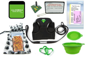 pet in cabin travel kit green