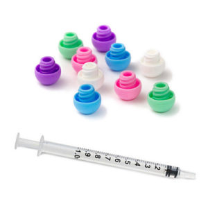 1 cc syringe with caps