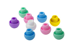 colorful coded syringe caps slip and lock leur tips