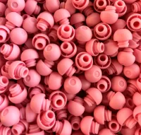 pink syringe caps