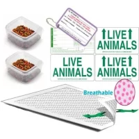 basic airline kit live animal labels bowls pads