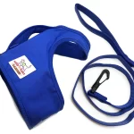 blue metal free airport cat harness leash