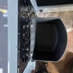 kennel bowl on metal crate with chew guard